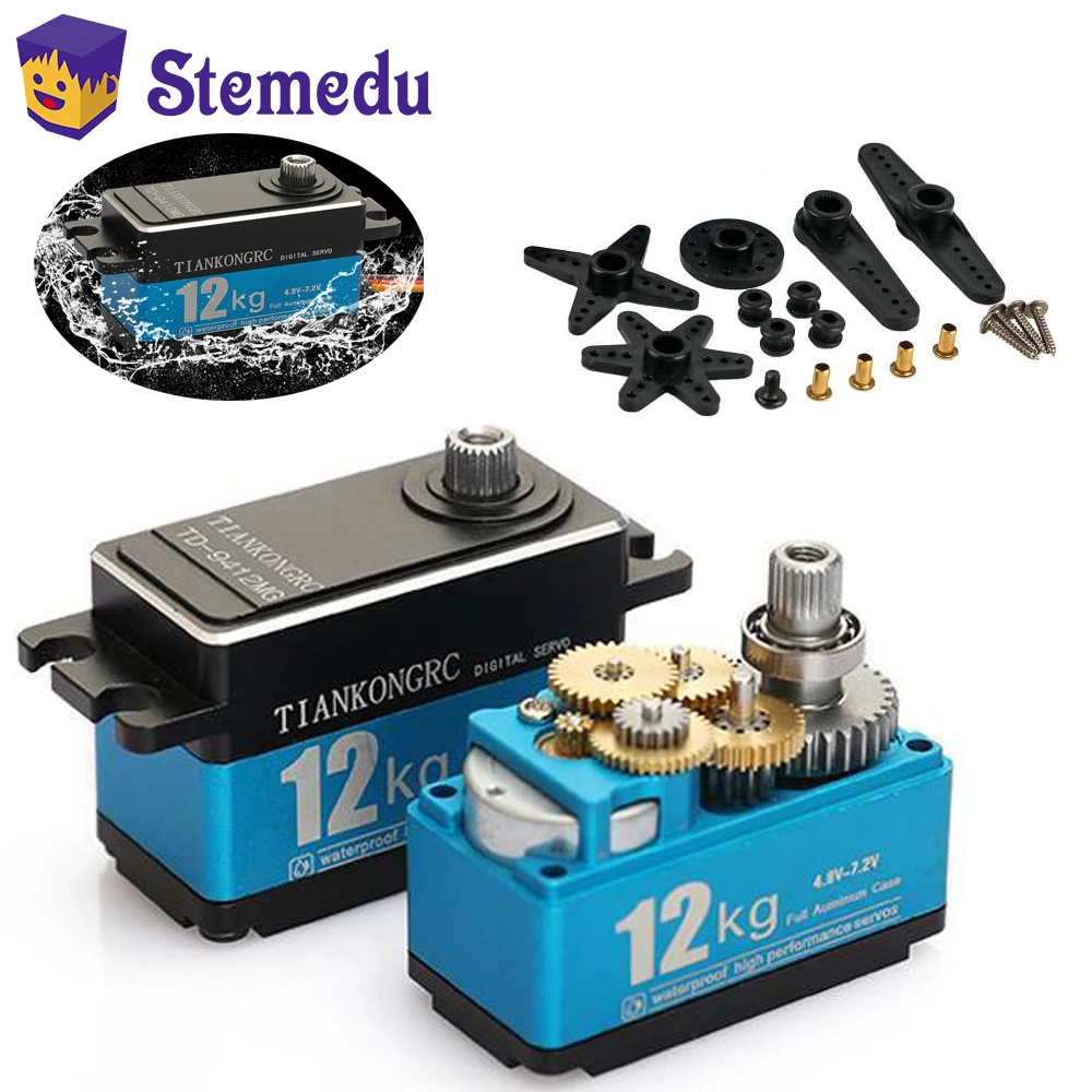Rc Car Servo - 12kg TD-9412MG hohes Drehmoment Vollmetall-Digital-Servo-Kohlebürsten motor