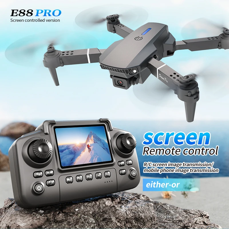 Drone Kf Rc - Professionelle E88 PRO Drohne mit Bildschirm