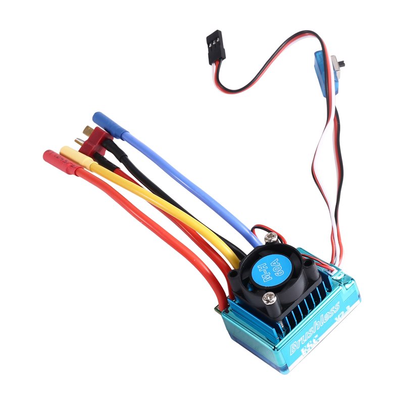 Rc Boat Brushless Motor - MACH-60A Bürstenloser ESC-Geschwindigkeitsregler mit T-Stecker, 4,0