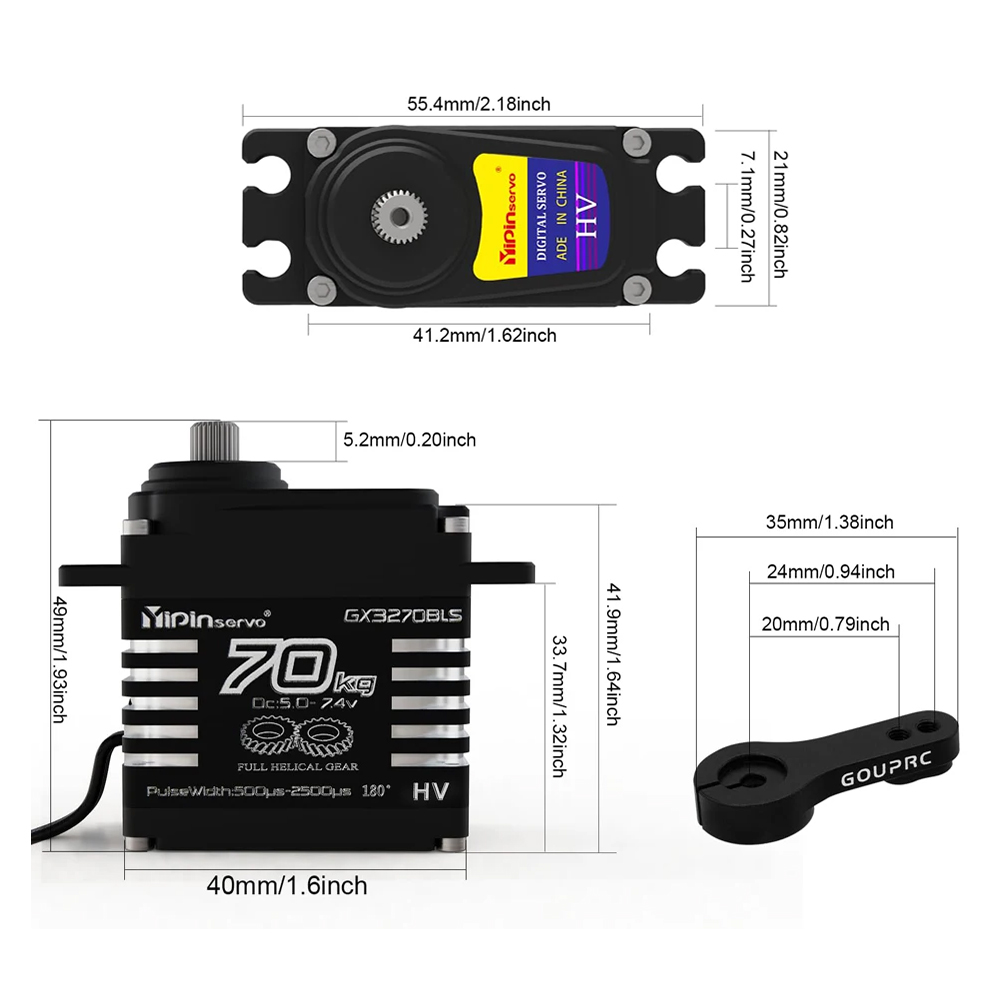 1/2 Stück 70KG Hochdrehmoment  – Rc Car Servo Bewertung und Preis