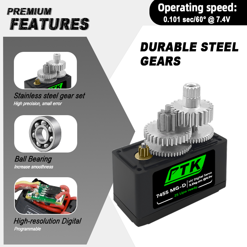 PTK 7455MG-D Servo 12g Digital – Rc Car Servo Bewertung und Preis
