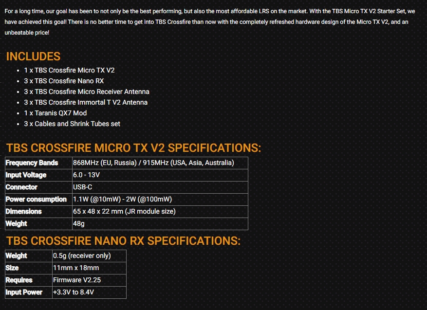 TBS CROSSFIRE MICRO TX V2 STAR – Tbs Fpv Crossfire Bewertung und Preis