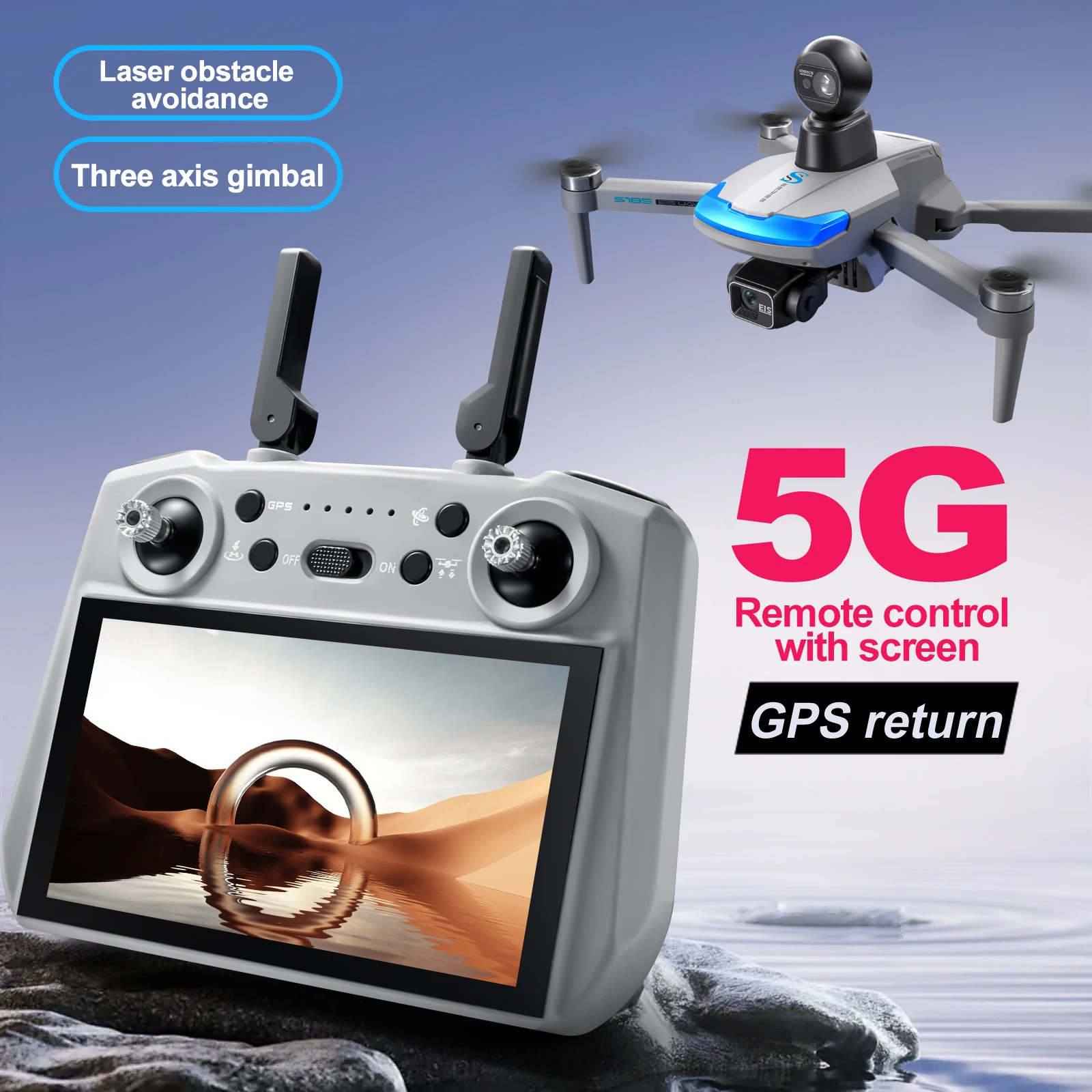 S185 Professionelle Drohne 2,7 – Drone Gps Rc Tt36 Bewertung und Preis