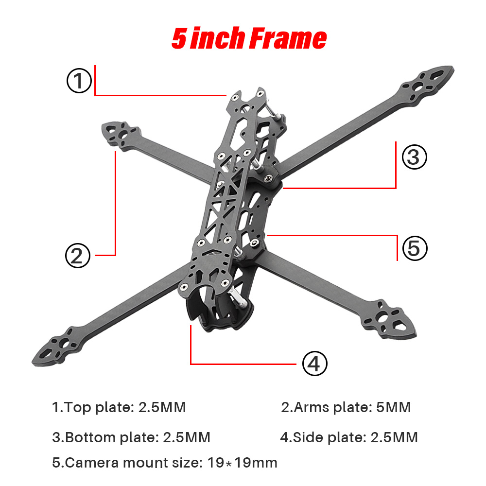 Mark4 5 Zoll FPV Racing Drone  – Carbon Fiber Drone Arm Bewertung und Preis