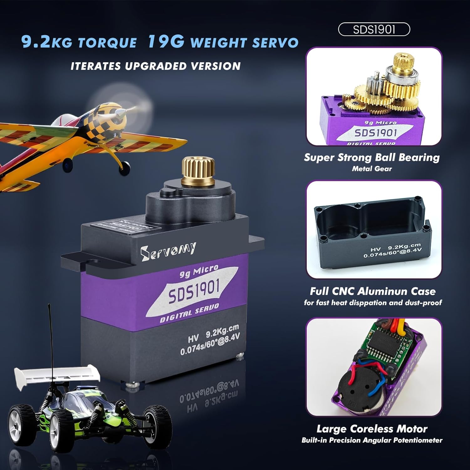 SERVOMY-SDS1901 Digital 9G Mic – Rc Car Servo Bewertung und Preis
